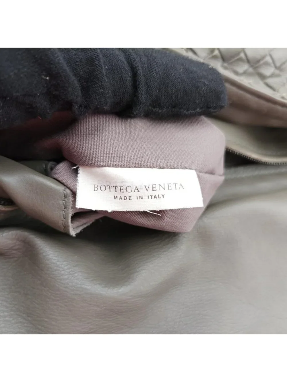 Bottega Veneta Intrecciato Gray Lambskin Shoulder Bag